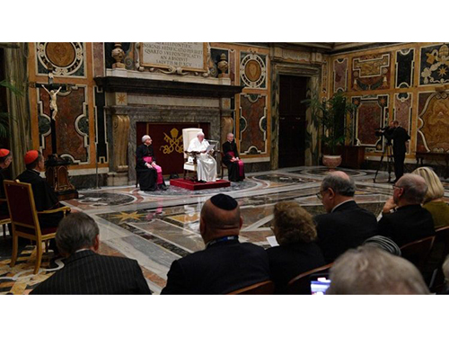 Popiežius žydams: didžiulis šventvagiškas karas Ukrainoje – grėsmė visiems